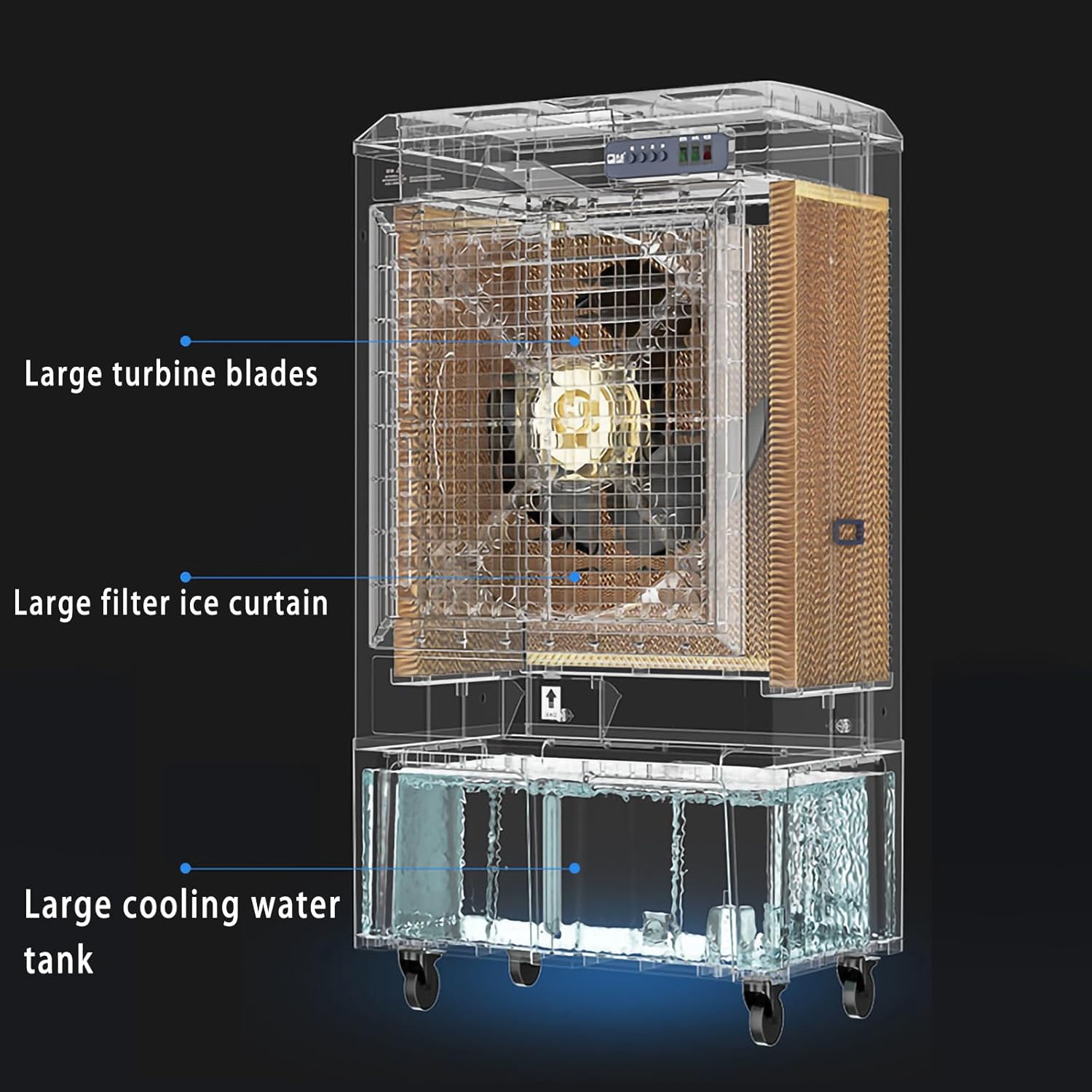 Small Portable Air Conditioner Floor Air Conditioner Portable Room Air Conditioners Portable Evaporative Air Cooler Hairstyle Air Cooler Three-speed Adjustment