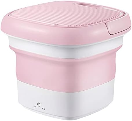 Compact Portable Mini Washing Machine - Ultrasonic Semi-Automatic Washer & Dryer for Underwear/Socks - Folding Design, Sterilization, Home & Travel Use (Blue) (Pinks)