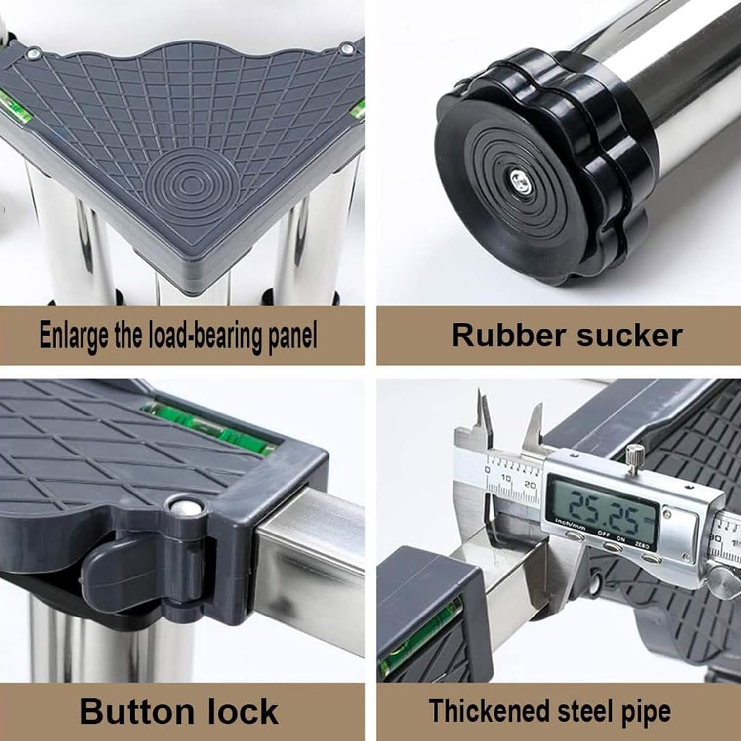 Mini Fridge Stand Adjustable 17.7-27.6in (W/L) Dryer Pedestal with 12 Strong Feet Heavy Duty Washing Machine Stand Base Universal Laundry Platform for Home Appliance Gray (11.4-12.6in High)