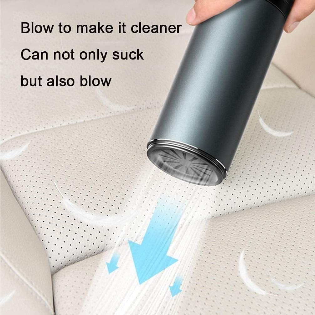 Handheld Vacuum Cordless, Mini Vacuum Cleaner, Rechargeable Hand Vacuum, Ultra-Lightweight with Strong Suction, Very Suitable for Home, Office and Car, Gray