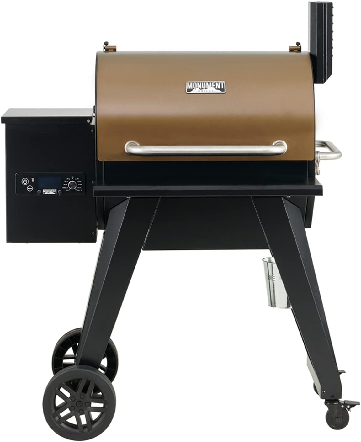 Monument Grills 86030 Wood Pellet Grill and Smoker for Outdoor Cooking, with chimney, Bronze