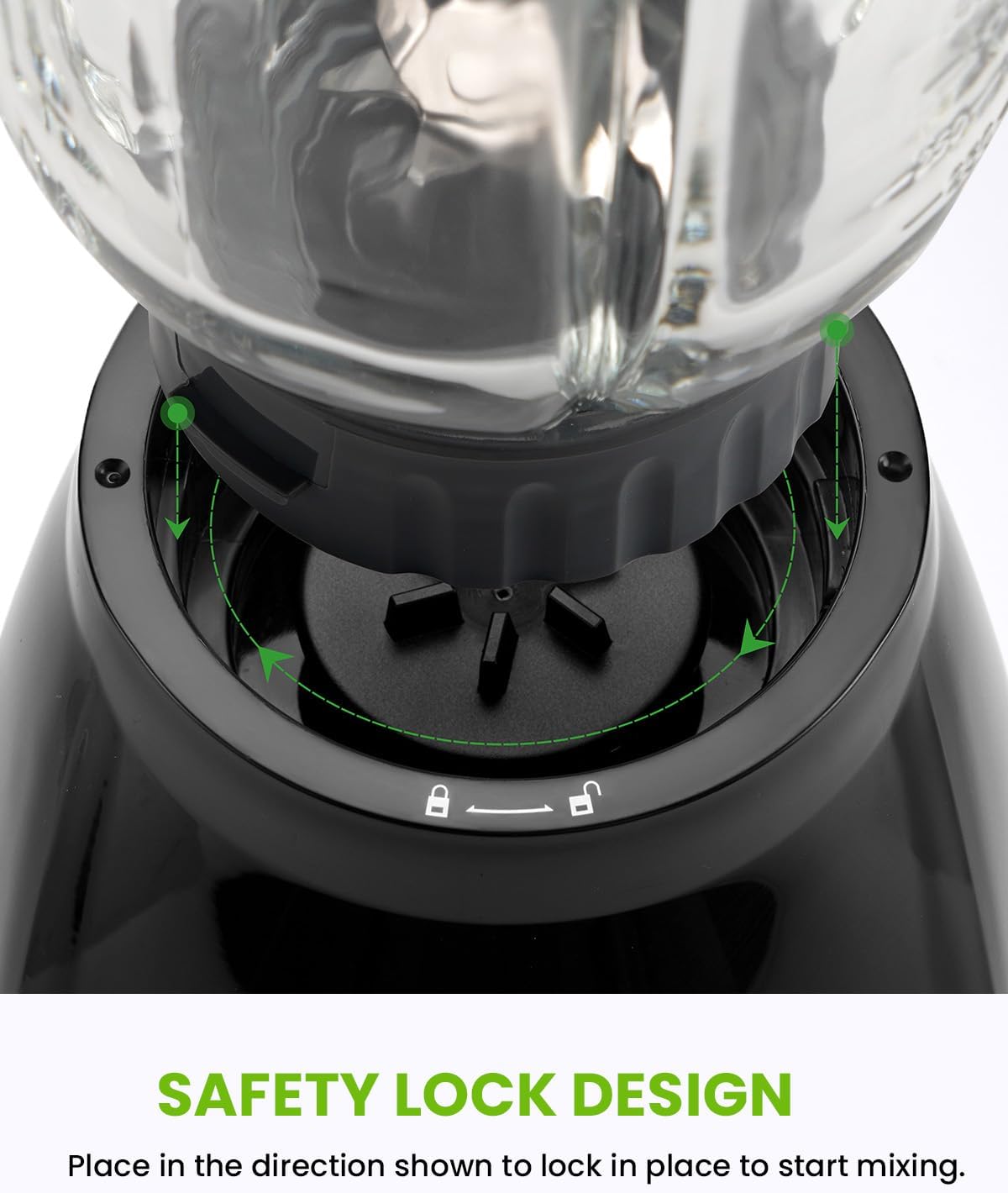 GDOR Blender, 52 Oz Glass Jar, Multi-Function Kitchen Blender & Grinder Combo, 9 Functions with Shakes, Puree, Crush Ice, and Chop, Max 700W, Self Cleaning