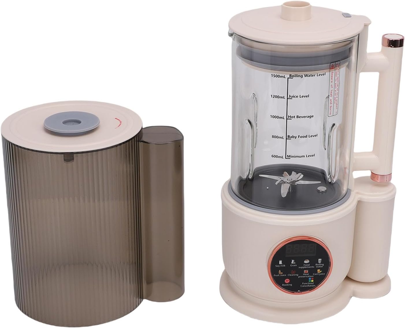 Pssopp Quiet Versatile Blender, Countertop Blenders Heat Preservation Function Powerful Crushing Performance Electric Juicer with 8 Preset Programs for Milk Quiet Versatile,