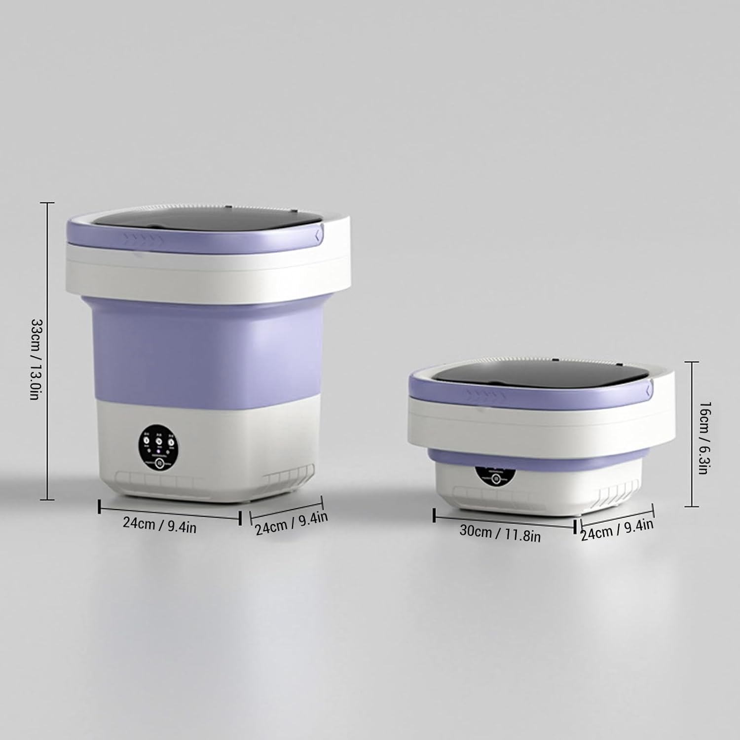 TOPINCN Portable Mini Washing Machine, Foldable Laundry Machine Small Machine for Travel Camping Dorms RVs Apartments Baby Clothes (Purple)