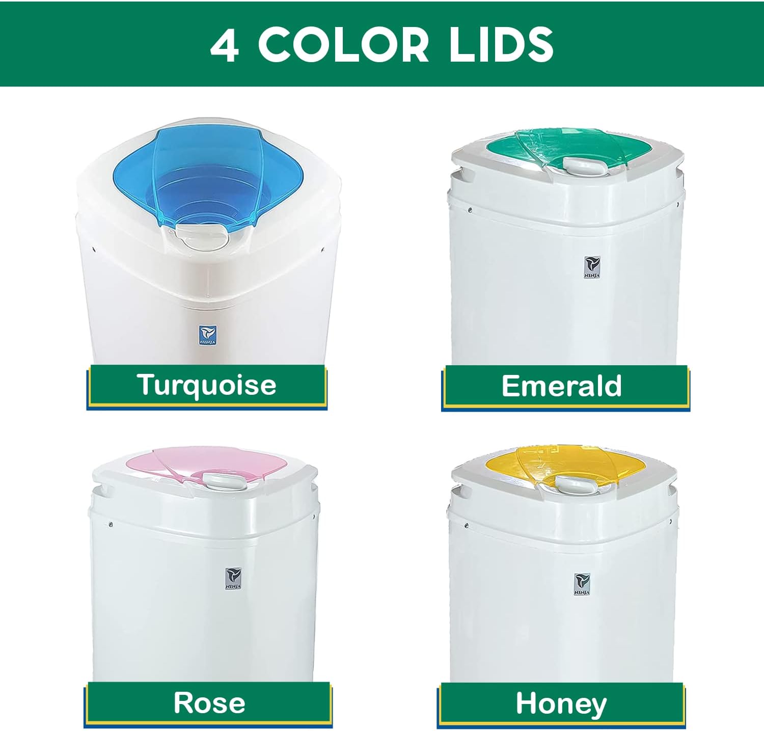 Ninja Spin Dryer - Portable Clothes Dryer with 3200 RPM & High Tech Suspension System - Perfect for Apartments & RV Travel - Rose