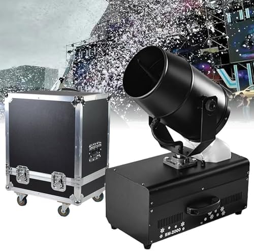 2000W Commercial Snow Maker Machine - Powerful Outdoor Artificial Snow Blower with Remote Control & Oscillating Head for Backyard Parties and Event Coverage
