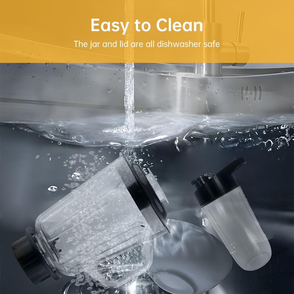 Personal Size Smoothie Blender with Cup for Kitchen 500W Stainless Steel Small Blender 2 Speed Adjustable with 48oz Glass Jar Double Serve Blender for Smoothies Shakes Drinks Baby Complementary