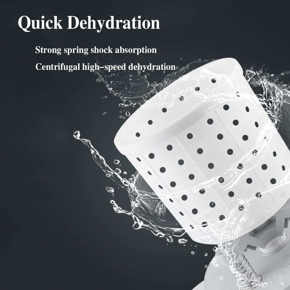 Manual Clothes Spin Dryer 17x15in 17x18.5in Spin Dryer Non-Electric Convenience And Efficiency For RV Apartments Dorms Camping Travel(White,Medium)