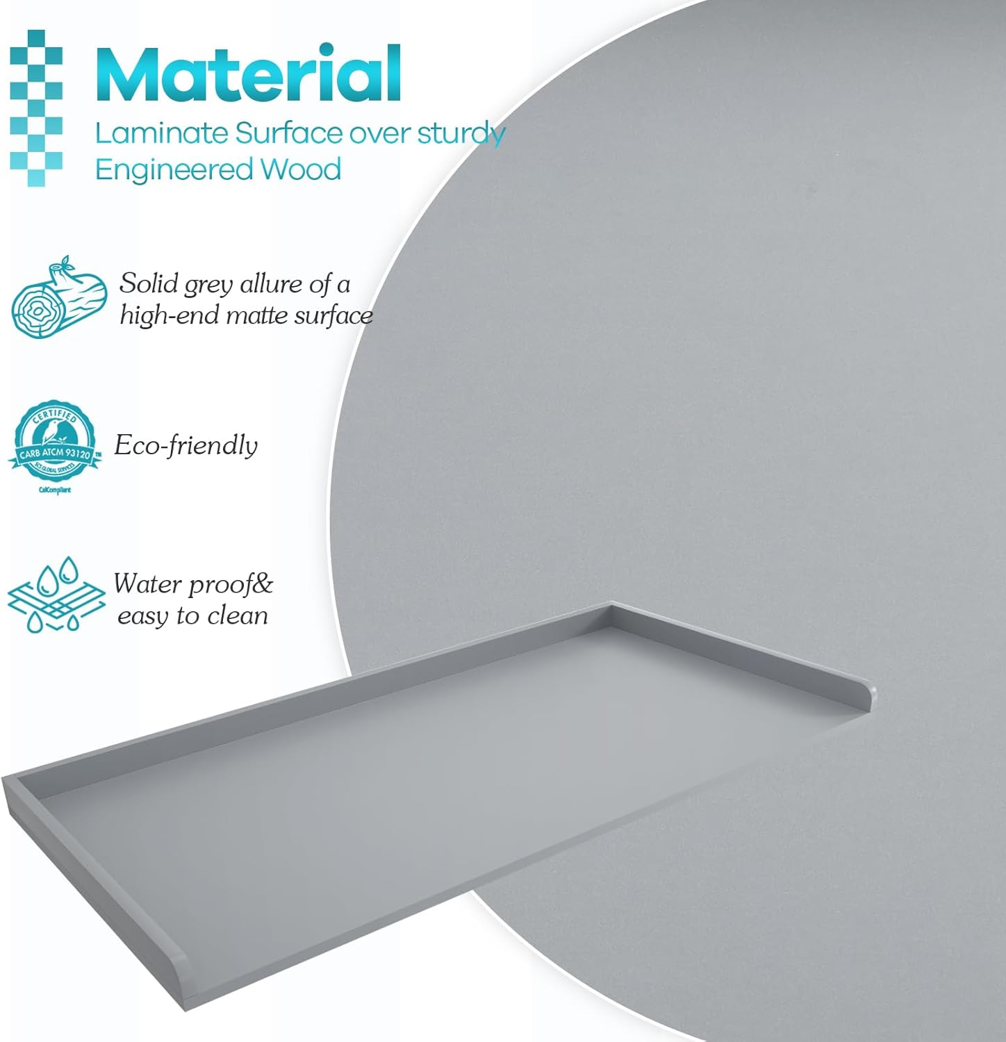 Kaboon Washer Dryer Countertop, Melamine Countertop with 2