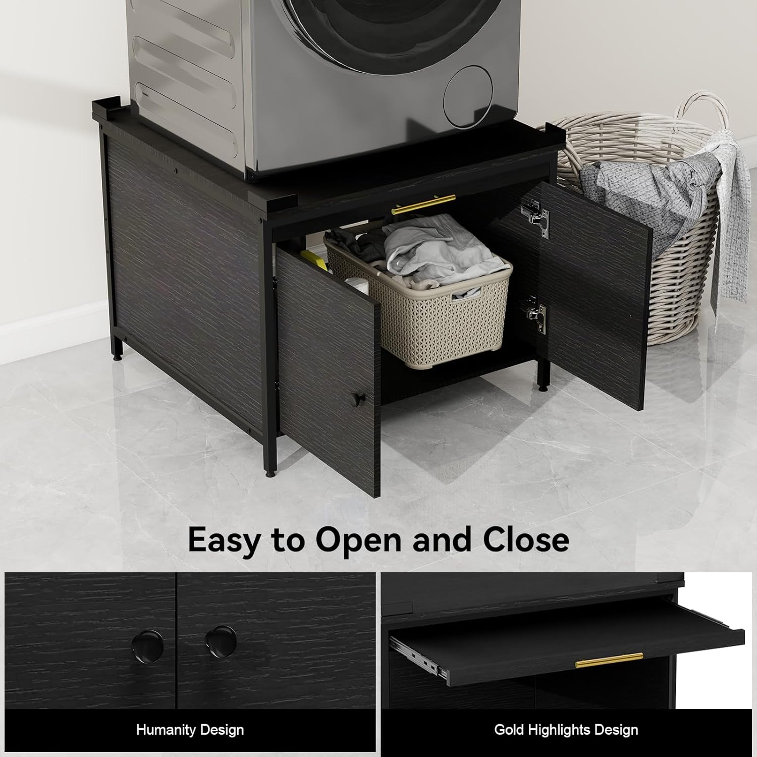 Laundry Pedestal for Washer and Dryer, 24