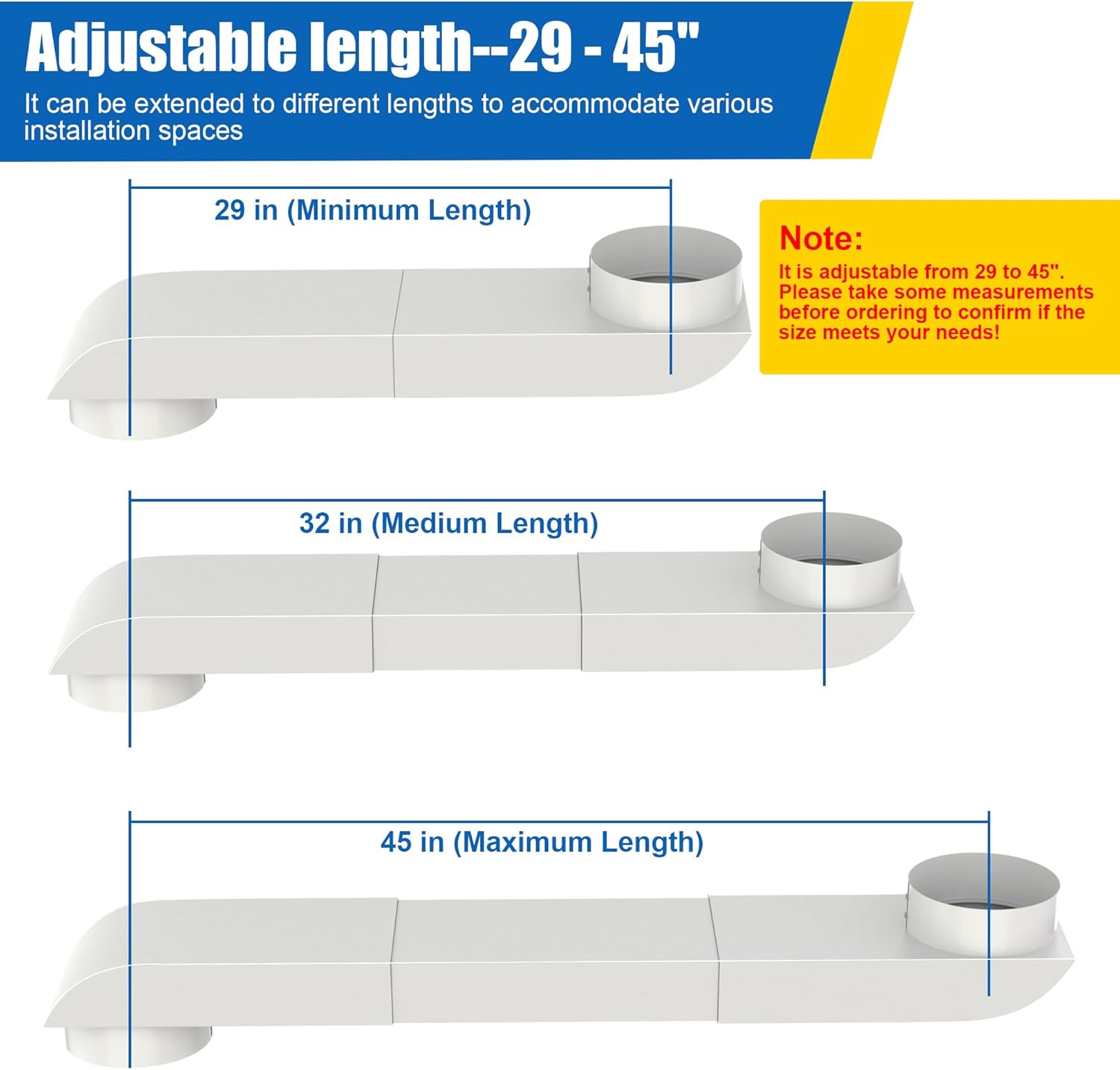 Adjustable Periscope Dryer Vent, 29-45