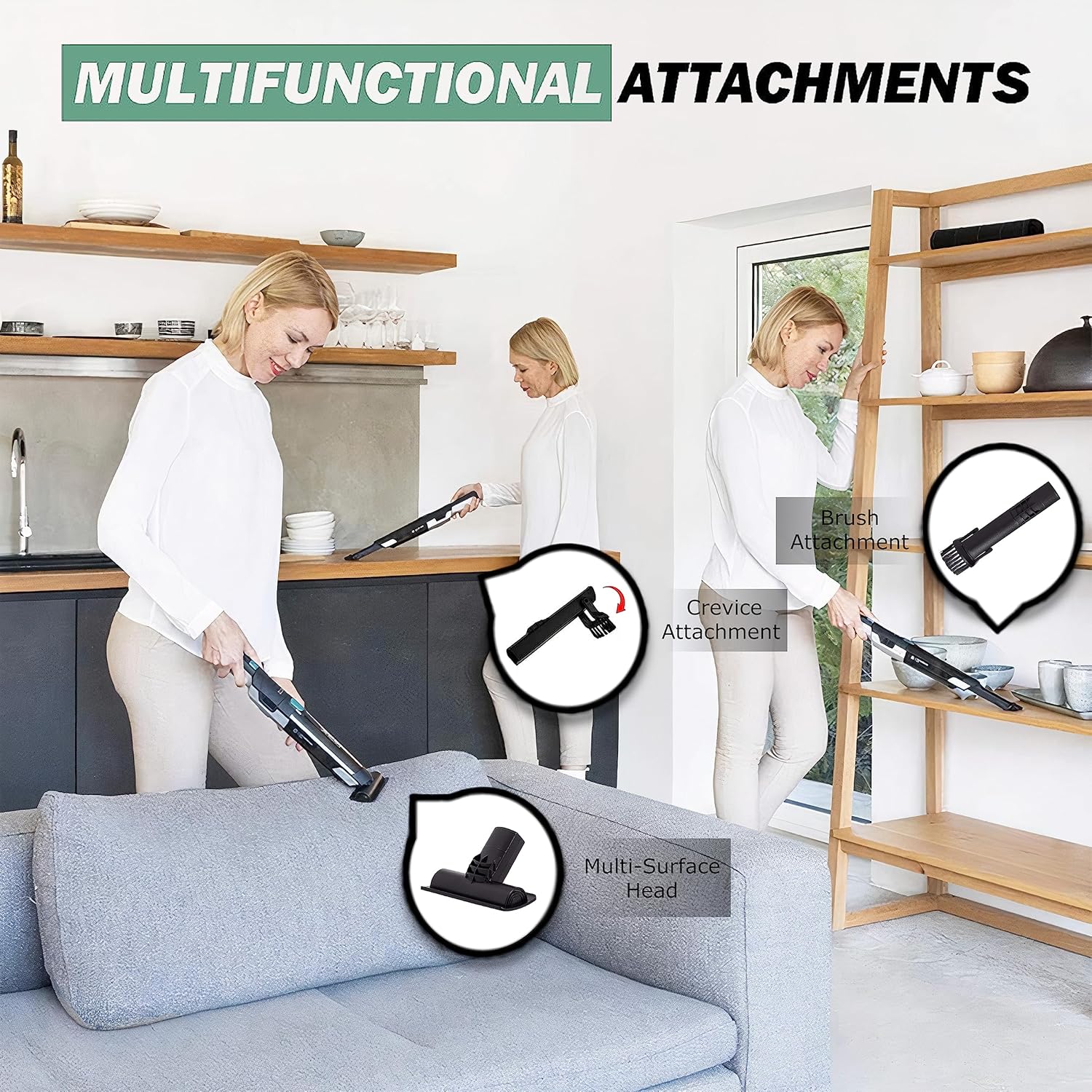 T'Offy Handheld Vacuum Cordless, Vacuum 15KPA Powerful Suction with Fast Charging Dock, Lightweight Portable Cleaner, Rechargeable Vacuum Cleaner for Car Home Hardwood Floor Office and Pet (Grey)