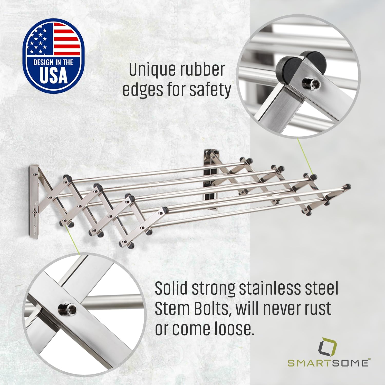 Smartsome | Wall Mounted | Clothes Drying Rack | 34