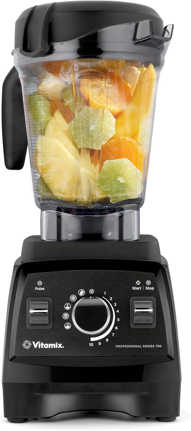 Vitamix Professional Series 750 Blender, Professional-Grade, 64 oz. Low-Profile Container, Black, Self-Cleaning - 1957