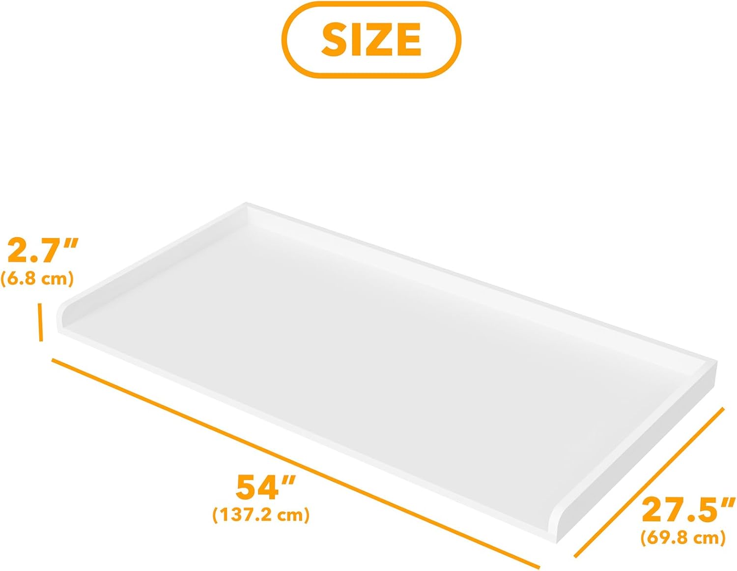 SpaceAid Washer Dryer Countertop, Laundry Wood Shelf Topper with Edge, 54