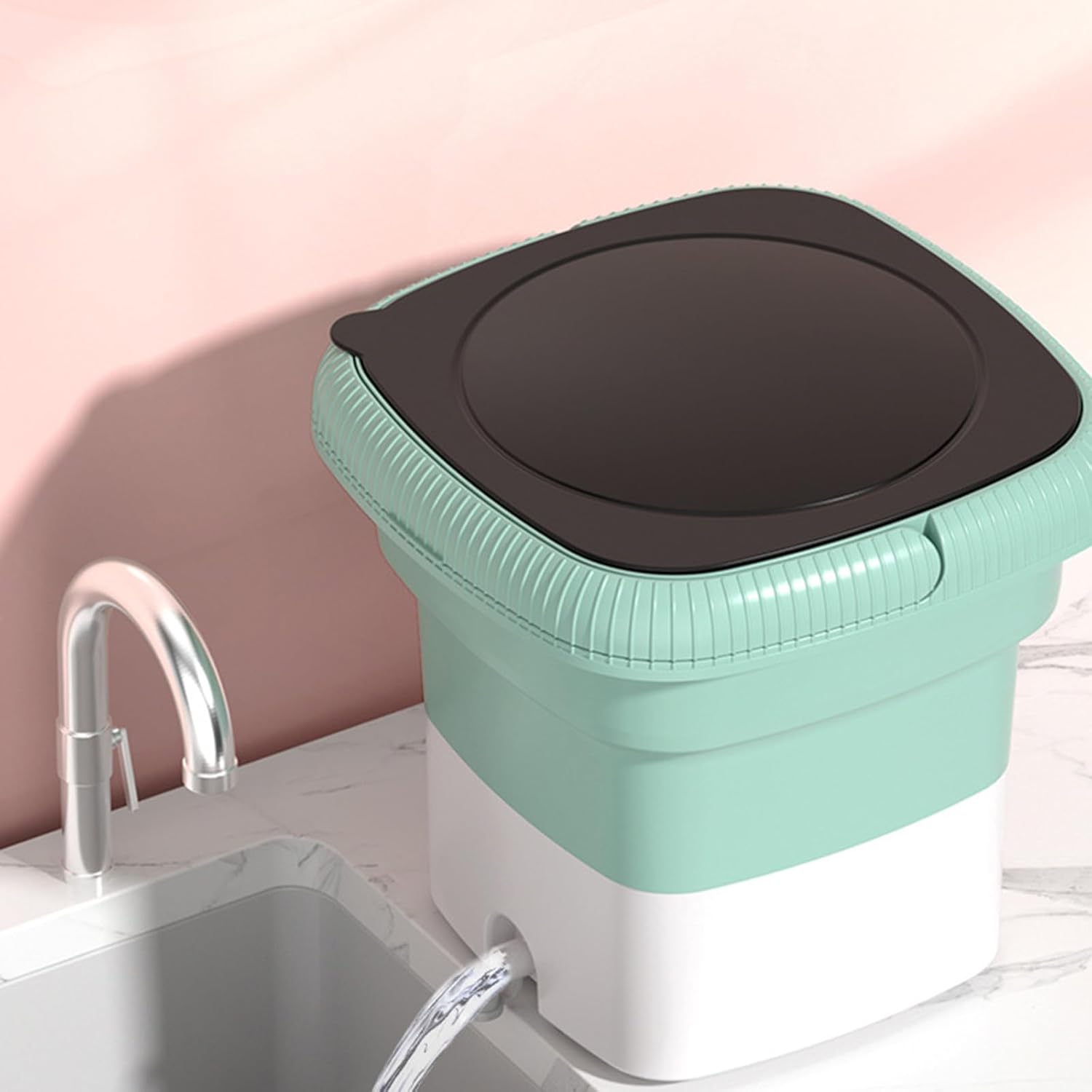 Small Folding Washing Machine Easy To Carry Clothes Washer Space Saving Washer For Camping Or Apartment Living Washing Machine