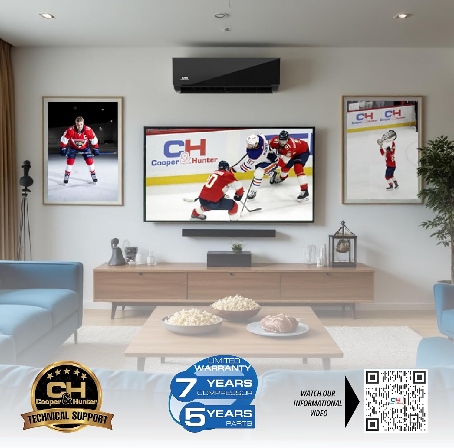 Cooper & Hunter 18,000 BTU 230V Dual 2-Zone 9K + 9K Black Wall Mount Ductless Mini Split Air Conditioner & Heat Pump – 25.1 SEER2 – 25FT Installation Kits – Pre-Charged Inverter System