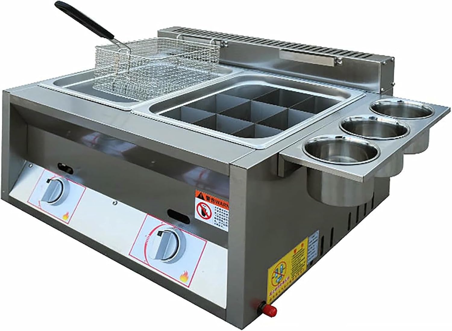 6L/12L Commercial Gas Fryer, Stainless Steel Outdoor Cooker, for Home Kitchen Restaurant