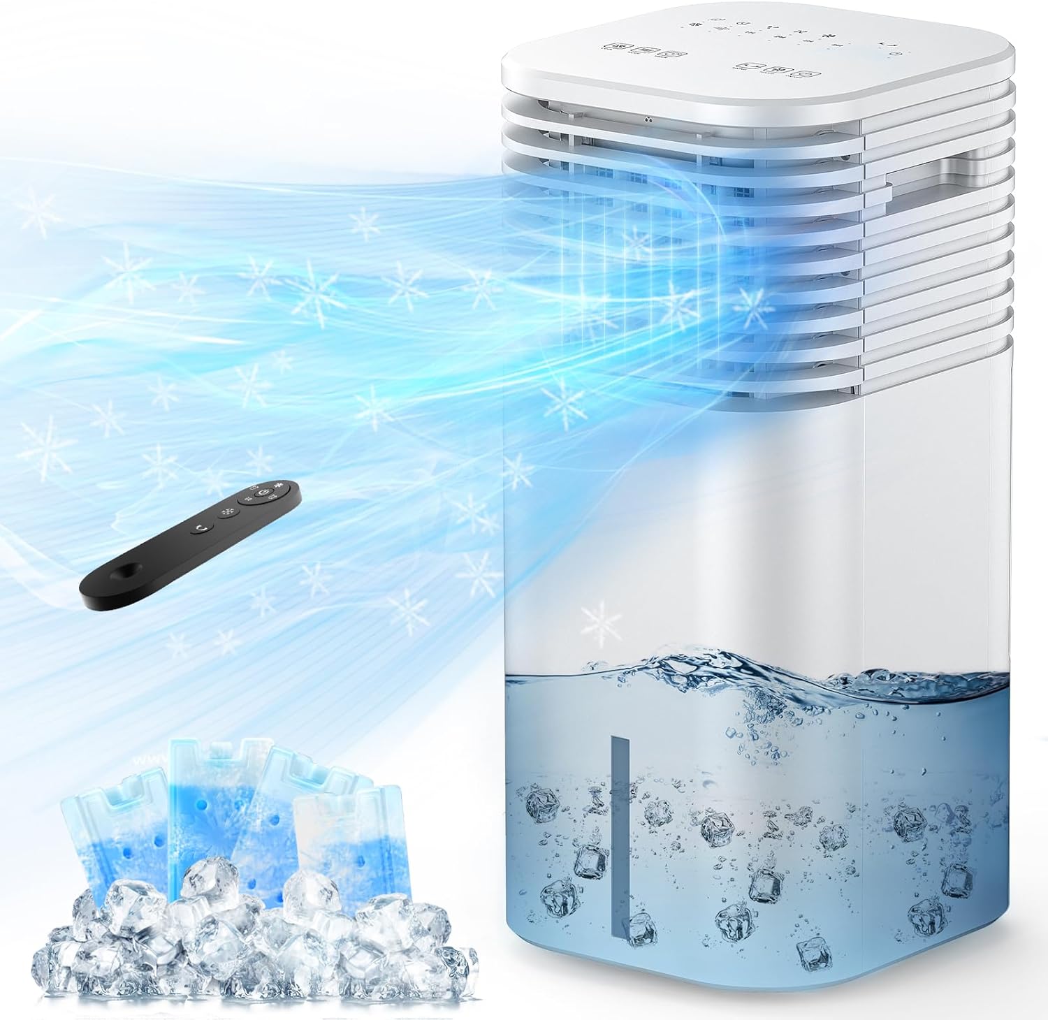 Windowless Portable Air Conditioner, 15H Timer & 120°Oscillation, 3-IN-1 Portable AC Unit with Remote, 2-Gal Tank, 3 Modes & 3 Speeds, Ultra-Quiet 24