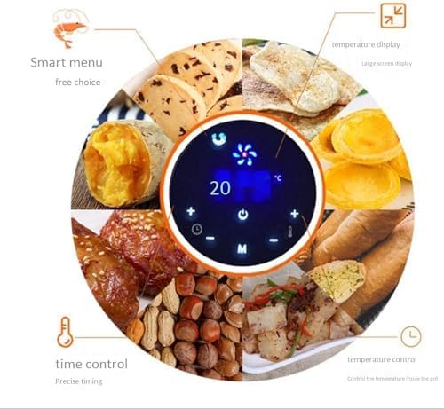 oven mini oven air fryer oven Small Air Fryer, Air Fryer, 110V / 220V Household Oil-Free Multi-Function Electric Fryer, Intelligent Touch Screen French Fries, Electric Heating Tube + Hot Air Convect