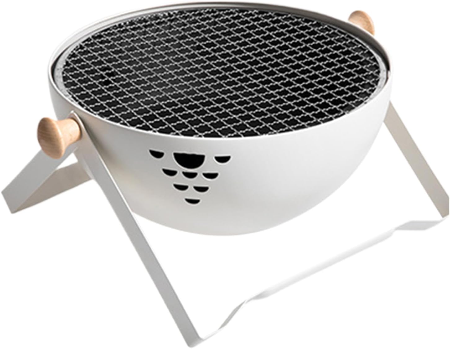 Portable Charcoal Grill - Foldable Portable Handheld Stove,Charcoal BBQ Grills with Anti-Scalding Handle,for Outdoor Garden Table Travel Picnic Pan-Fried Meat Tea Brewing Hot Pot Cooking