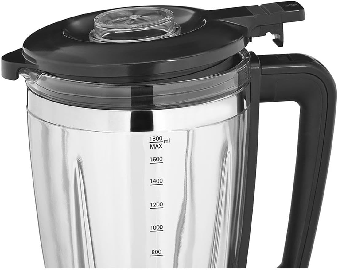 WMF Kult Pro Blender, 25,000 rpm, 1,400 Watt, Glass Container 1.8 L, Mixer Powerful Mixer, Smoothie, Ice Crush and Interval Function