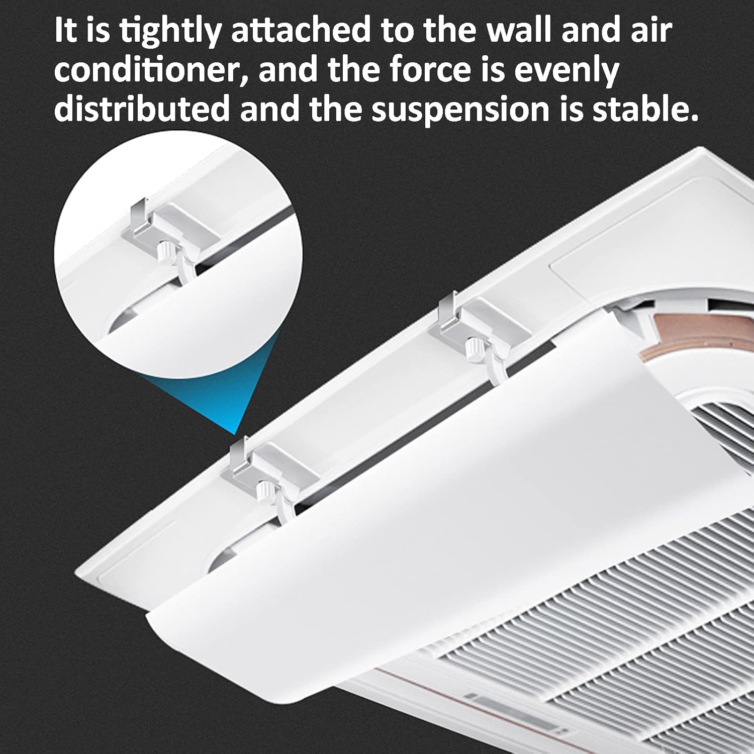 Ceiling Air Vent Deflector,Air Conditioner Deflector for Central Air Conditioning,ABS Angle Adjustable Wind Baffle,Deflector Helps Cooling/Heating Air Circulation