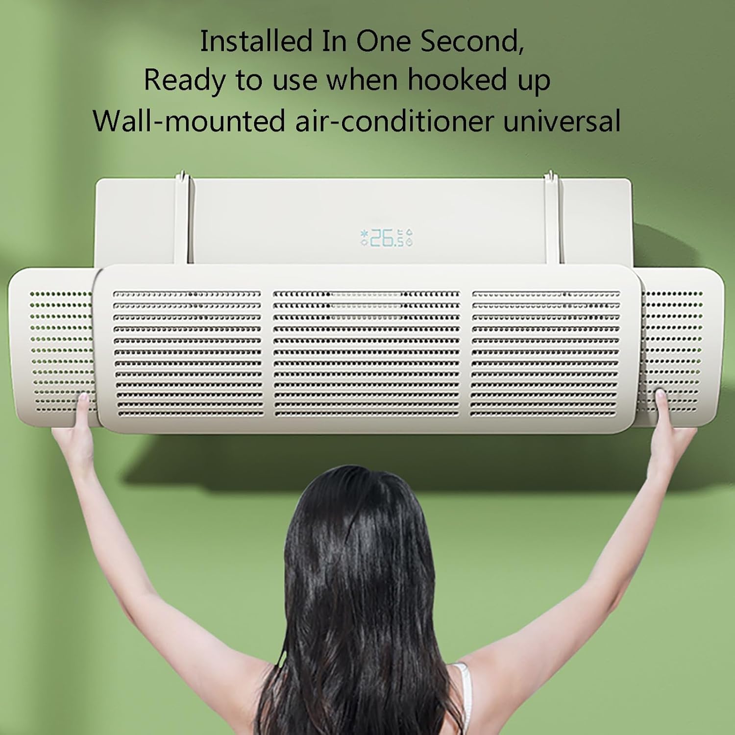 AC Split Unit Flow Deflector,Retractable Air Conditioner Air Deflector,Adjustable Vent Deflectors,Anti-Condensation,Prevent Direct Blowing