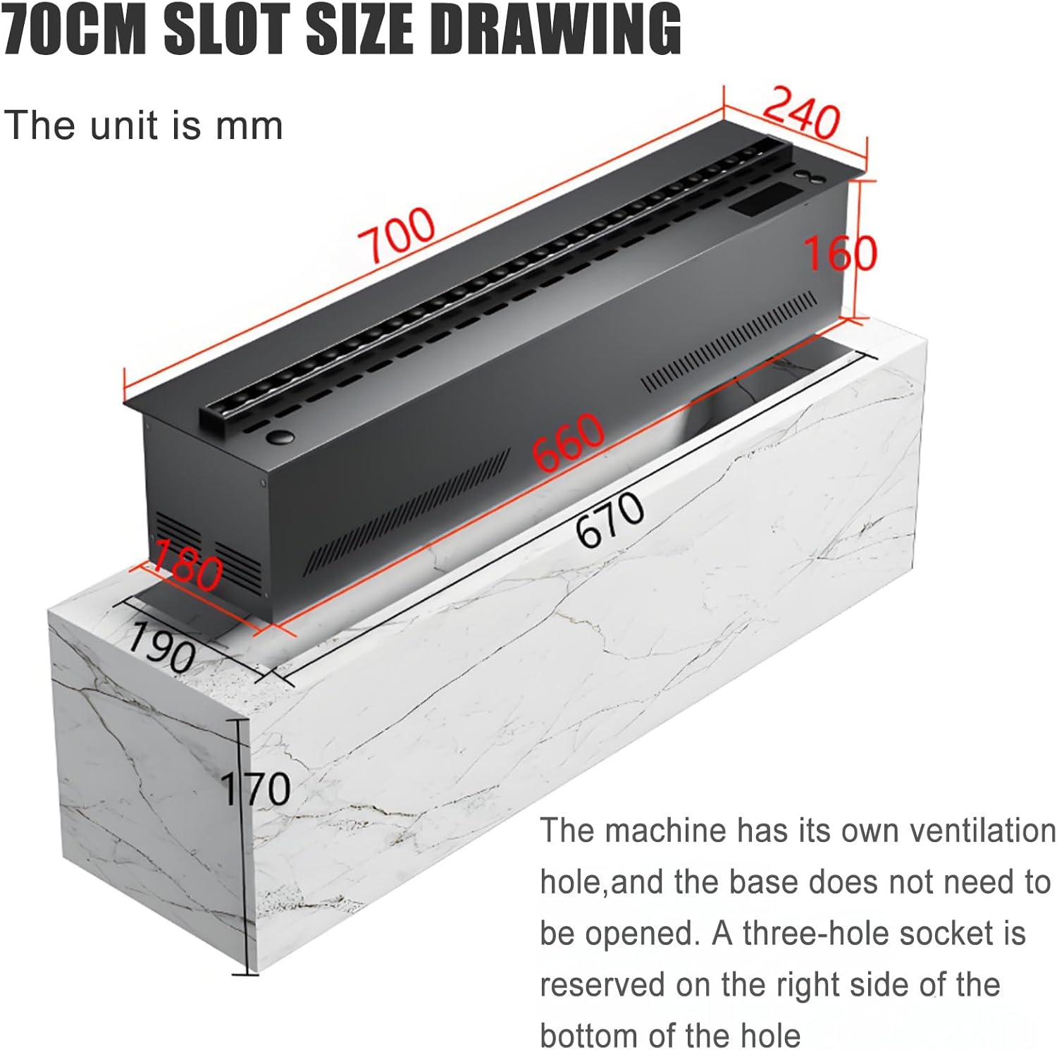 New Atomized Electric Fireplace,70cm-100cm/27.6-39.4 Inches Fireplace for Bedroom, Chiminea Electrica para Sala 3D Simulated Touchable Steam Flame with 7 Flame Colors 100cm/39.4in