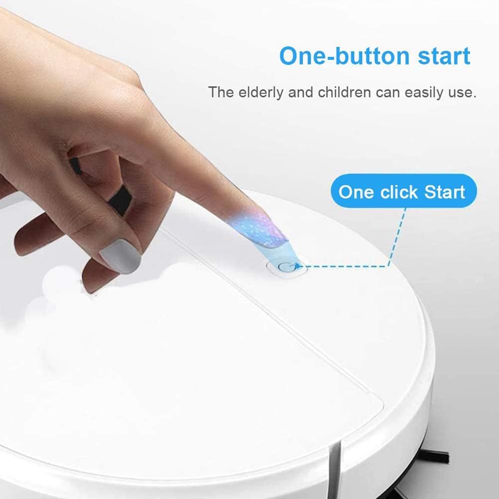 Smart Sweeping Robot Cleaner 3-in-1 Smart Sweeping Robot Strong Suction Vacuum Cleaning Home UV Cleaning Sweeper for Floor and Pet Hair Blue (Green)