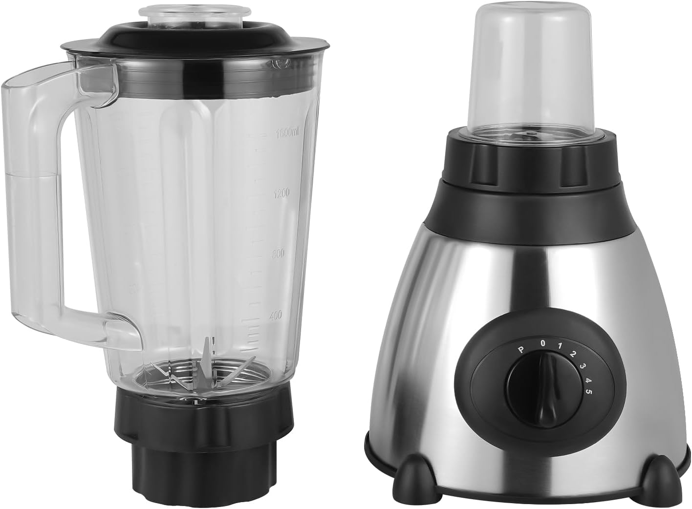 1.6L/ 54.11OZ Juice Smoothie Maker, 800W Food Processing Blender with Removable Blades Multifunctional Mixer for Drinks Soup Fruit Puree Kitchen Blender 110V 60HZ 5 Gears Rotation Speed