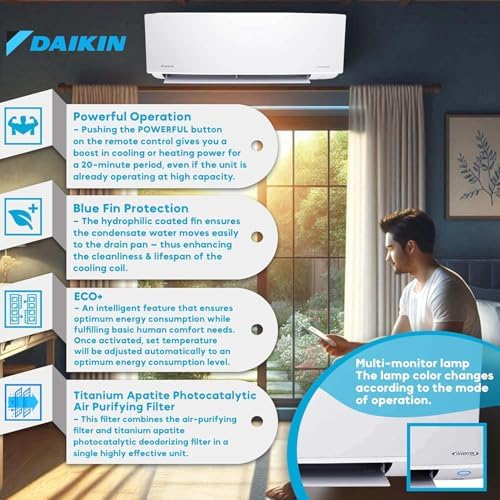 Daikin 12,000 BTU 18 SEER2 Entra R32 Series Ductless Mini Split Heat Pump System w/Maxwell All-Inclusive 15’ Installation Kit and Wall Mounting Bracket (230V), White, RXC12+FTXC12+IKM1438+WAFP24