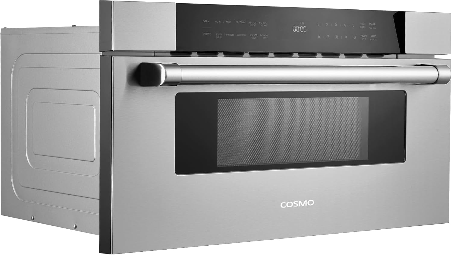 COSMO COS-MWD3012GSS 30 in. Haven Collection 1.2 cu. ft. Built-in Microwave Drawer, Presets, Touch Controls, Defrosting Rack, Stainless Steel