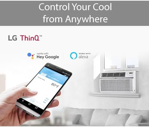 LG 14000 BTU Window Air Conditioners [2023 New] Remote Control WiFi Enabled App Ultra-Quiet Washable Filter Cools 800Sq.Ft for Large Room AC Unit air conditioner Easy Install White LW1521ERSM1