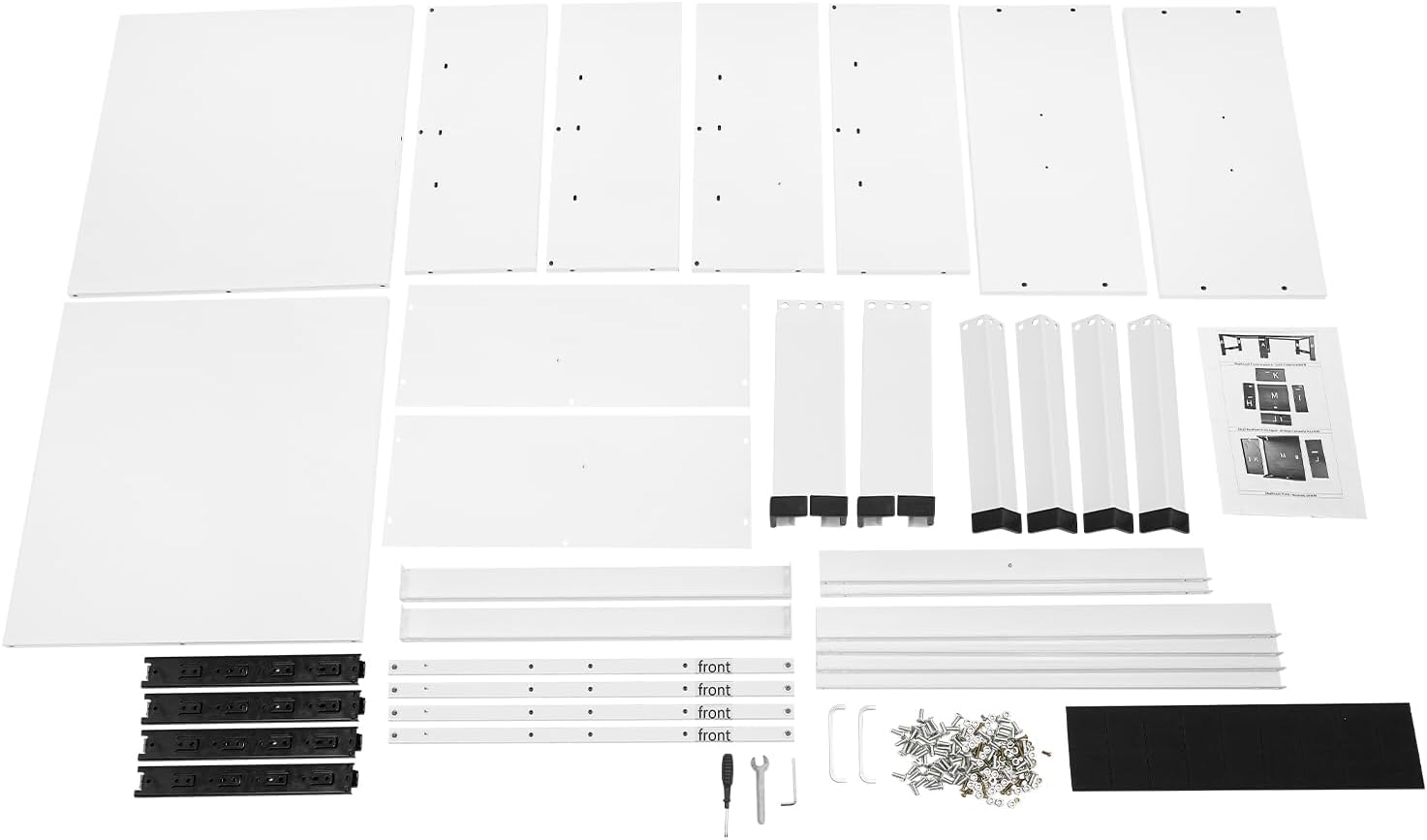 46'' 2 Pack Washer Dryer Pedestal with Drawer, Laundry Pedestals for Washer and Dryer Stand, Appliance Elevation Base, Heavy Duty Steel Appliance Stand, 440lbs Capacity 21'' Height White