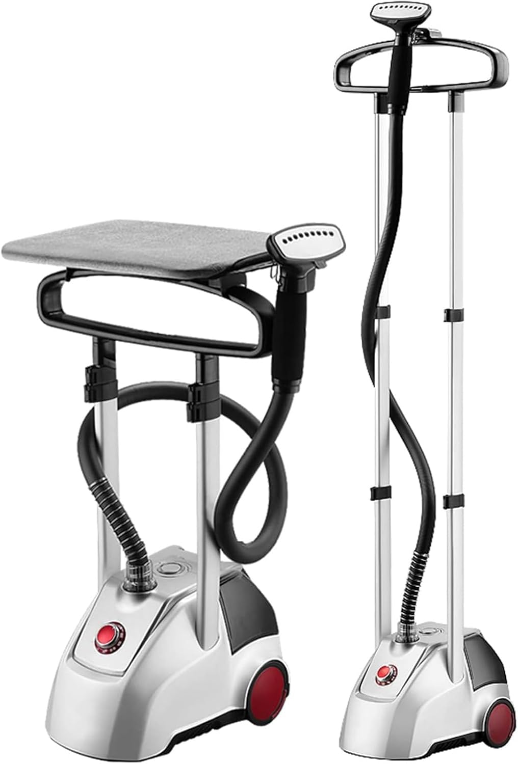 Clothing Steamer, 2000W Double Rod Clothing Steamer, 35S Fast Heating Continuous Steam Wrinkle Removal Machine, Steam Hanging Ironing Machine Household Small Handheld Vertical,A