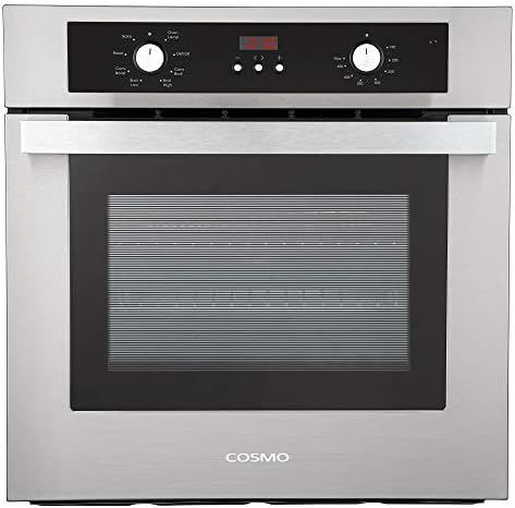 COSMO C51EIX 24 in. Lumin Collection 2.5 cu. ft. Electric Wall Oven, 8 Functions & Turbo True European Convection in Stainless Steel