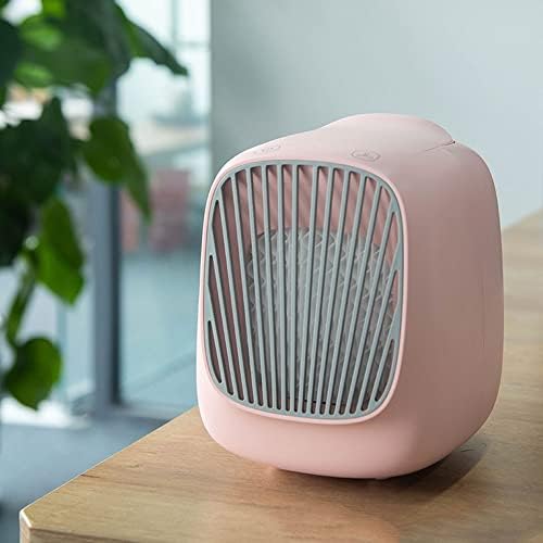 Portable Air Conditioners, Evaporative USB Personal Air Cooler, Mini Desktop Spray Fan, 3 Speeds Air Cooler Humidifier for Home, Office (Color : Pink)