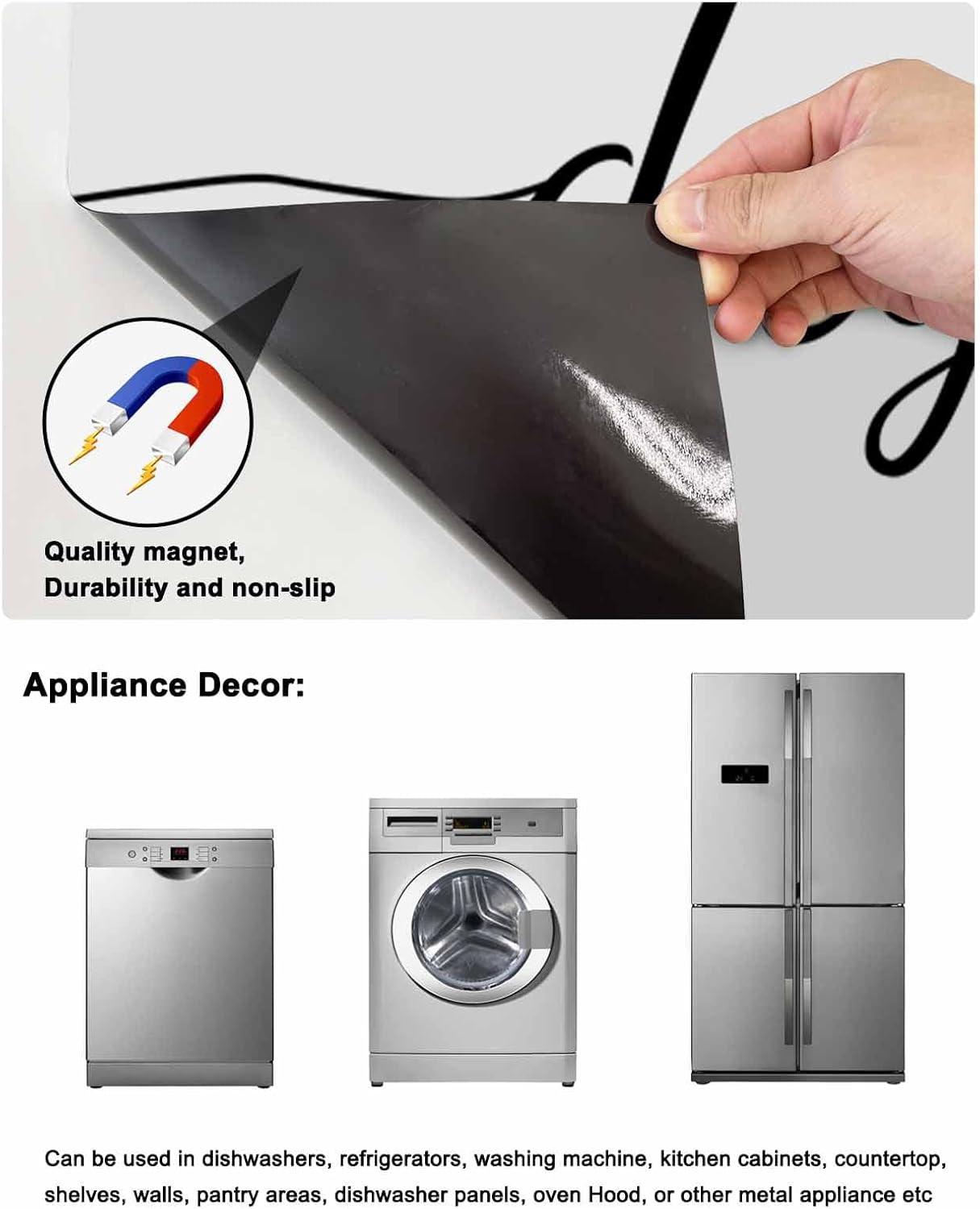 Dishwasher Magnet Cover, Laundry Room Dishwasher Lid Magnetic Kitchen Sticker, Modern Minimalist Drying Clothes Resuable Refrigerator Magnet Covers Panel Decal Fridge Kitchen Appliance 23''x26''