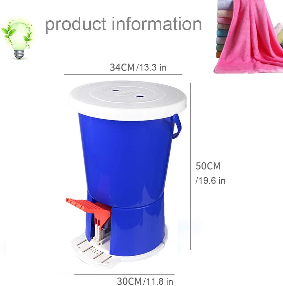 Mini Manual Washing Machine, Portable Foot-Operated Washing Machine, Fast Washing Tool for Family Outdoor Camping, Removable Laundry Bucket