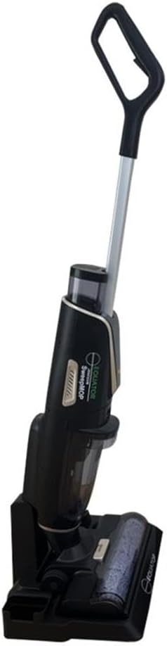 Equator Smart 3-in-1 Vacuum, Sweeper, Mop for Floor + Carpet, Self-Cleaning, Voice Prompt, 8 lbs (Black)