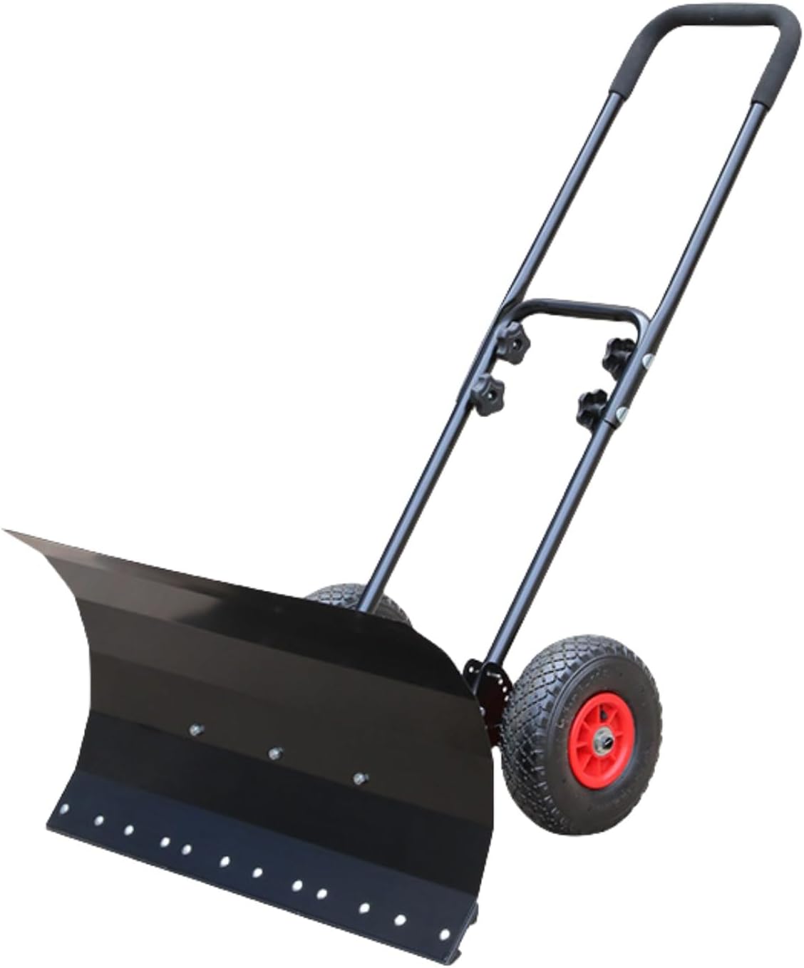 Snow Shovel，Wheeled Snowboard，Efficient Snow Shovel with Wheels，Large Blade Plow & Adjustable Handle，Efficient Snow Removal Tool for Doorway Driveway or Pavement Clearing (U-Shaped)