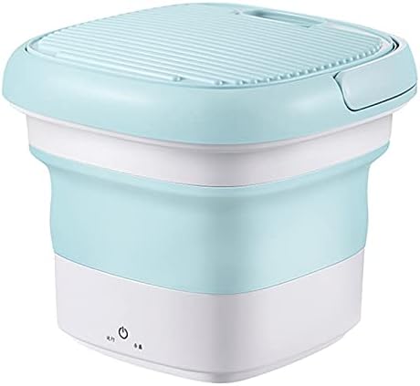 Compact Portable Mini Washing Machine - Ultrasonic Semi-Automatic Washer & Dryer for Underwear/Socks - Folding Design, Sterilization, Home & Travel Use (Blue) (Green)