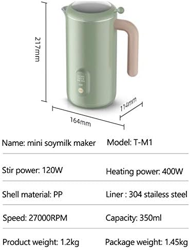 Soymilk Maker Machine Electric Juicer Blender Automatic Heatable Soya-Bean Milk Rice Paste Maker Free-filter(Gray)