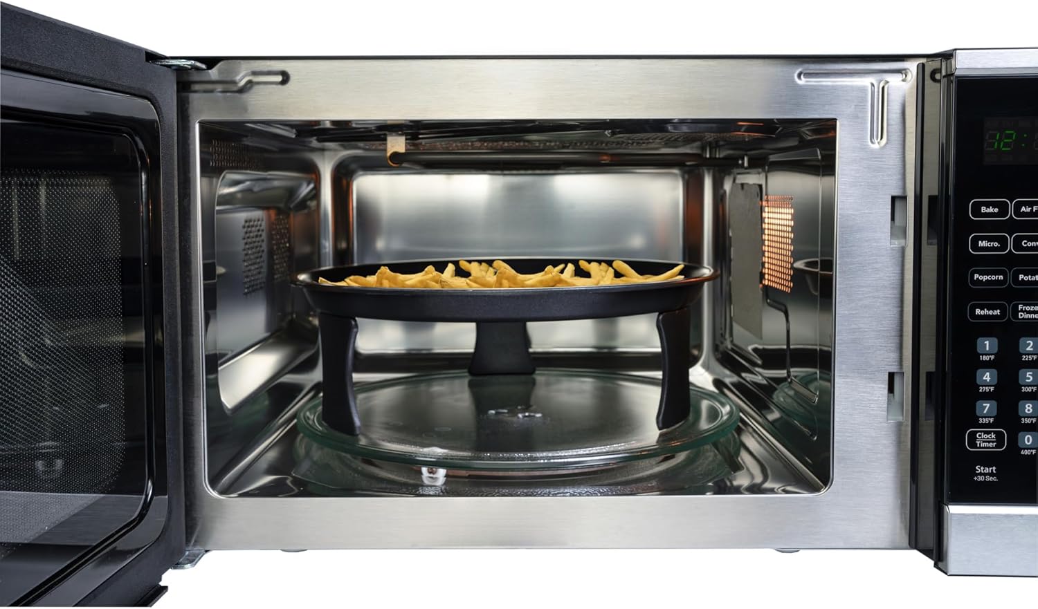 Danby 1.3 cu. ft. Multifunction Countertop Microwave with Air Fry in Stainless Steel (DBMW1361ABSS)