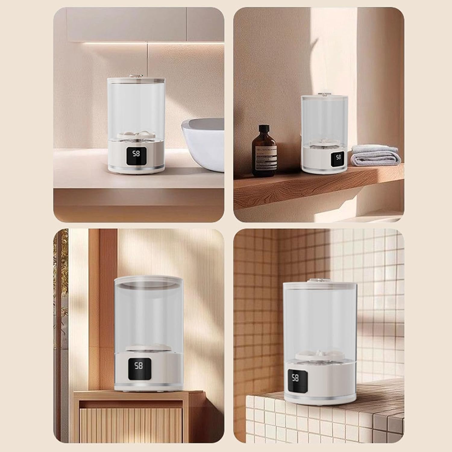 Portable Small Washing Machine 3000mAh Cordless Washer Underwear Cleaner for Socks Travel Camping Apartment Use