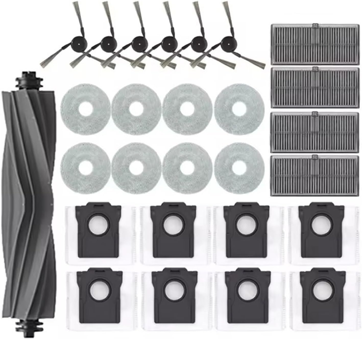 Compatible with Dreame L40 Ultra / X40 Ultra Robot Vacuum Accessories Dust Bags Mop Main Side Brushes Cloths HEPA Filters Spare Parts(Gold)