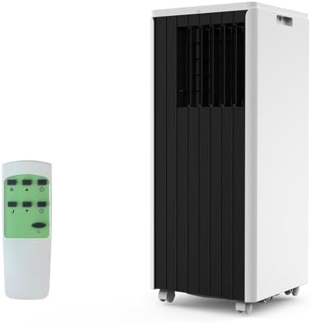 8,000 BTU Portable Air Conditioner – 3 in-1 Cooling Unit with Dehumidifier, Fan & AC Modes, 24-Hour Timer, Remote Control & Window Kit Included