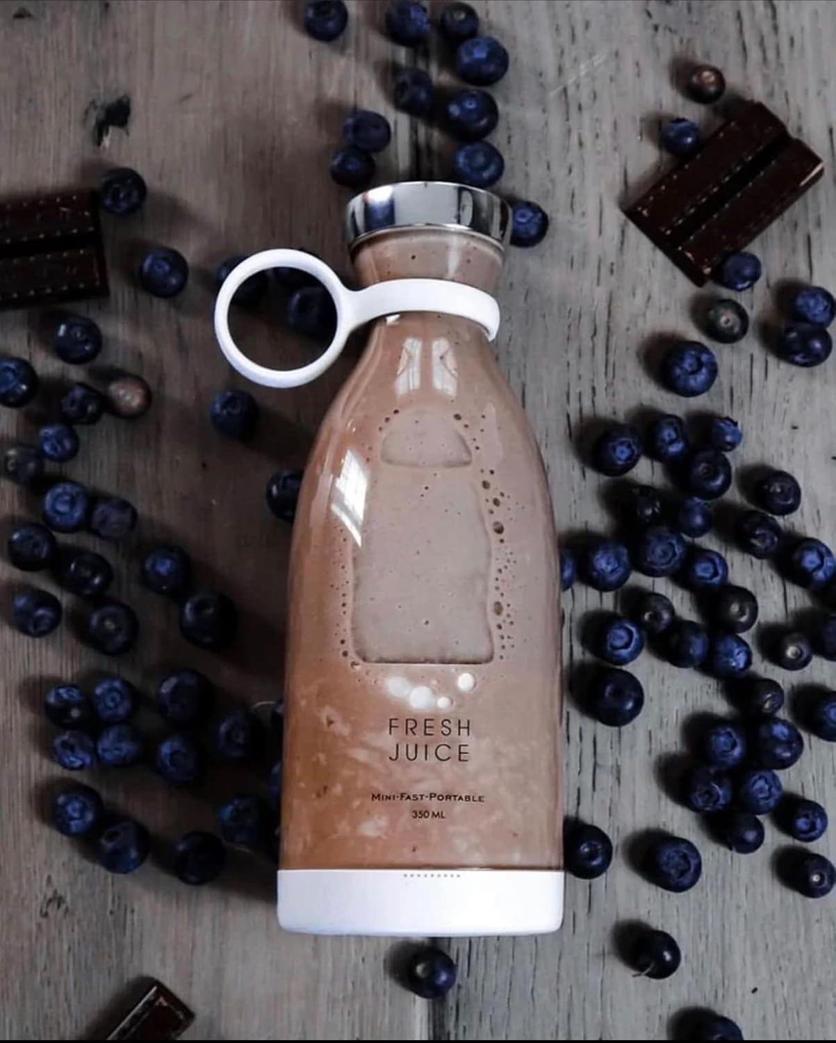 Fresh juice, Mini Fast Blender, Battery Powered USB Blender (White)