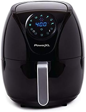 PowerXL Air Fryer 7 QT Maxx Classic, Extra Hot Air Fry, Cook, Crisp, Broil, Roast, Bake, High Gloss Finish, Nonstick, Black